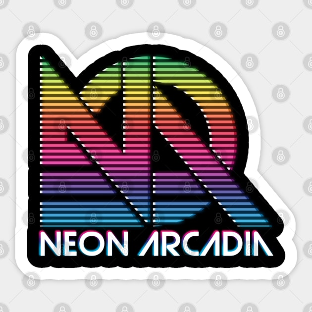 Neon Arcadia Glitch Sticker by Pressed for Time Productions